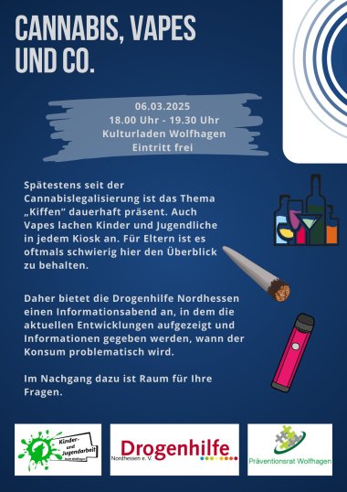 Blue And White Illustrative Drug Awareness Poster - 1